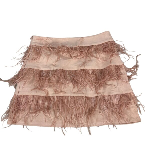 Blue B. Womens Collection Pink Fringed Mini Skirt Size S - Picture 6 of 6